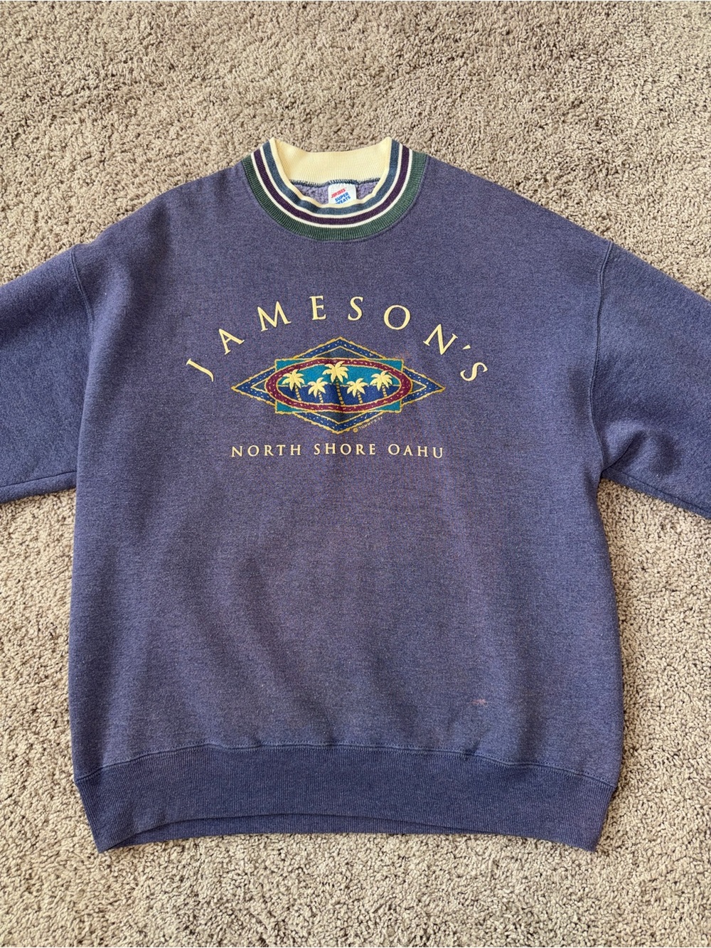 Vintage 90s Jerzees Super Sweats Jameson's North Shore Oahu Crewneck L